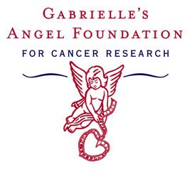 A red and white logo for the gabrielle 's angel foundation.